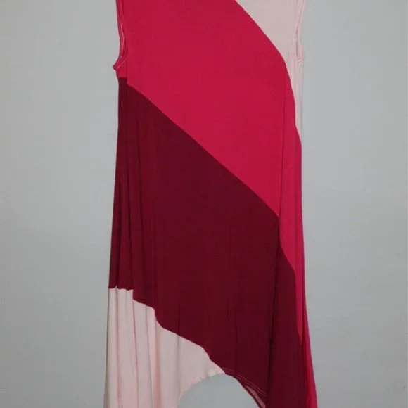 Lane Bryant Colorblock Trapeze Dress Pink Shark Bite Hem Plus Size 14/16 HW8547 - Picture 4 of 6